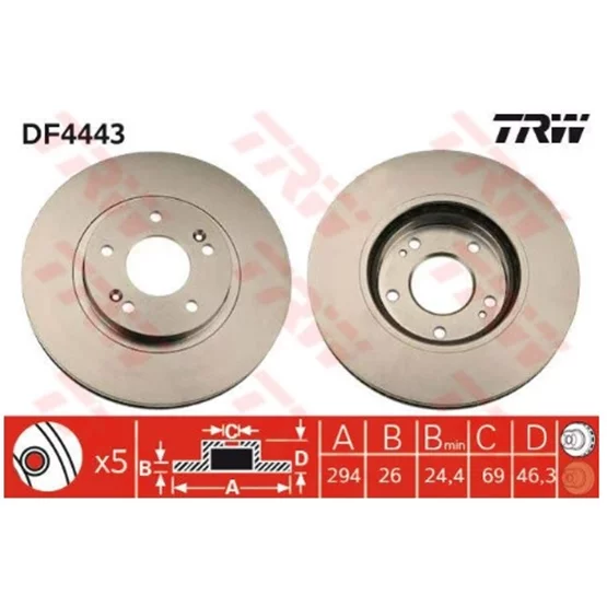 5171226100 Santafe 5171226100 Disk Aynası Ön Fd16724 Sant