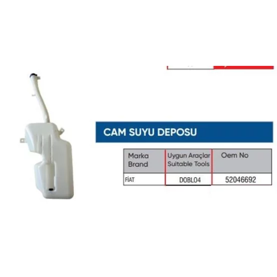 Fiat 52046692 Doblo 52046692 Cam Yıkama Su Deposu 5204669