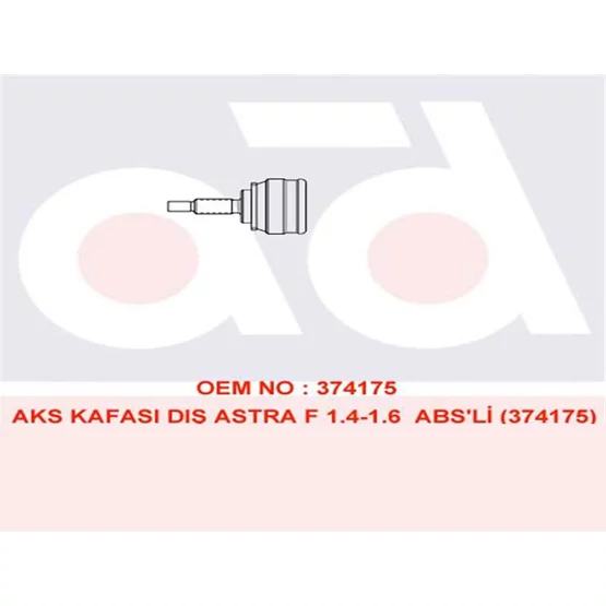 Opel 374175 Astra 374175 Aks Kafası Dış 302069 Astra-F 1.