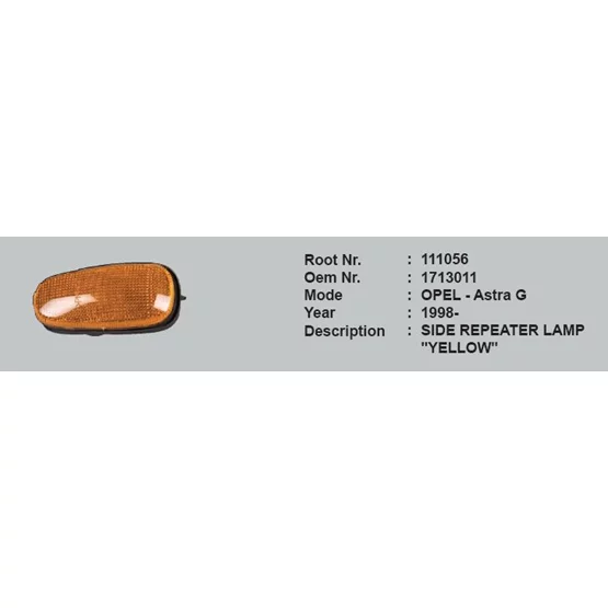 Opel 1713011 Astra 1713011 Çamurluk Sinyali Sağ Sol 17130