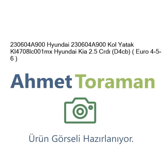 Hyundai 230604A900 Starex 230604A900 Kol Yatak Kl4708lc00
