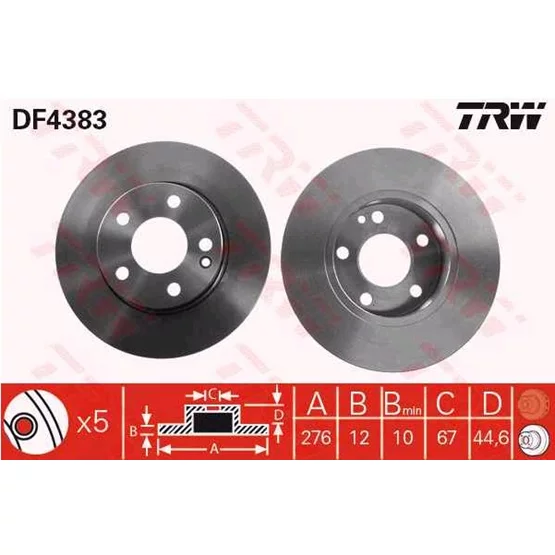 1694210012 A-Serisi 1694210012 Disk Fren Aynası Ön Df4383