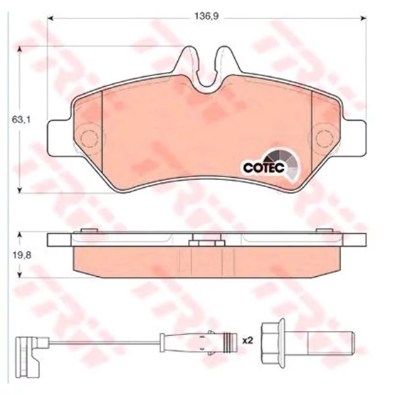 0044206920 Sprinter 0044206920 Disk Balata Arka Gdb1697 C