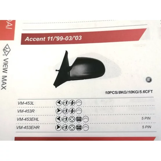 8762025211CA Accent 8762025211Ca Ayna Sağ Vm453r Accent (